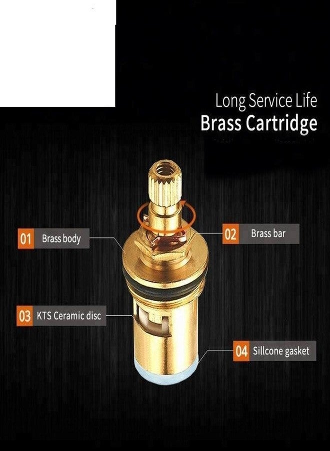 COSWARE Marc Angle Cock for Bathroom Angle Valve with Free Flange and Teflon Tape Set of (4) - Image 2